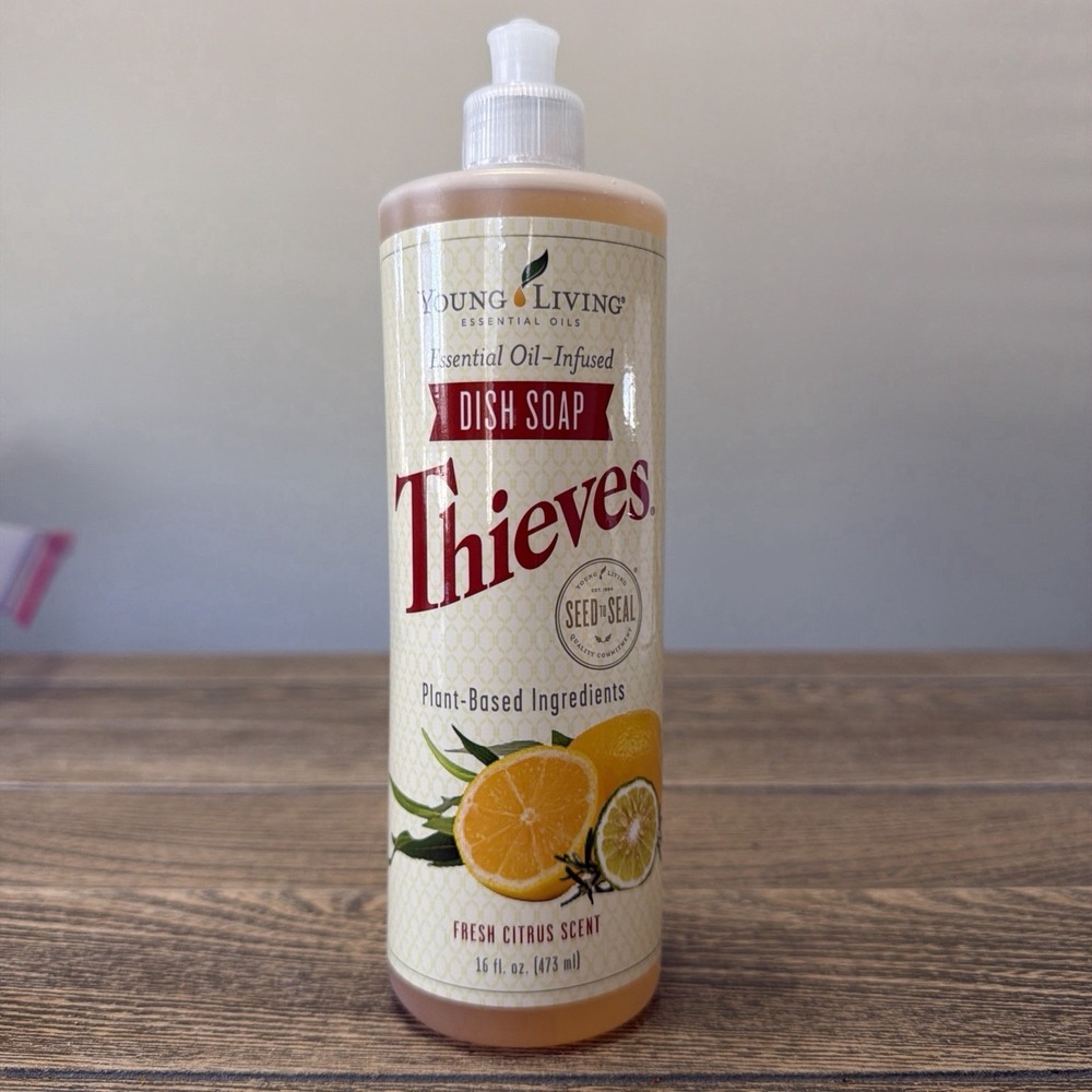 Young Living Essential Oils Aromatherapy Dish Soap Thieves  16oz NEW/SEALED